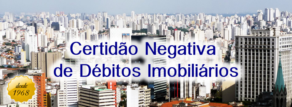 certidão negativa de débitos imobiliários